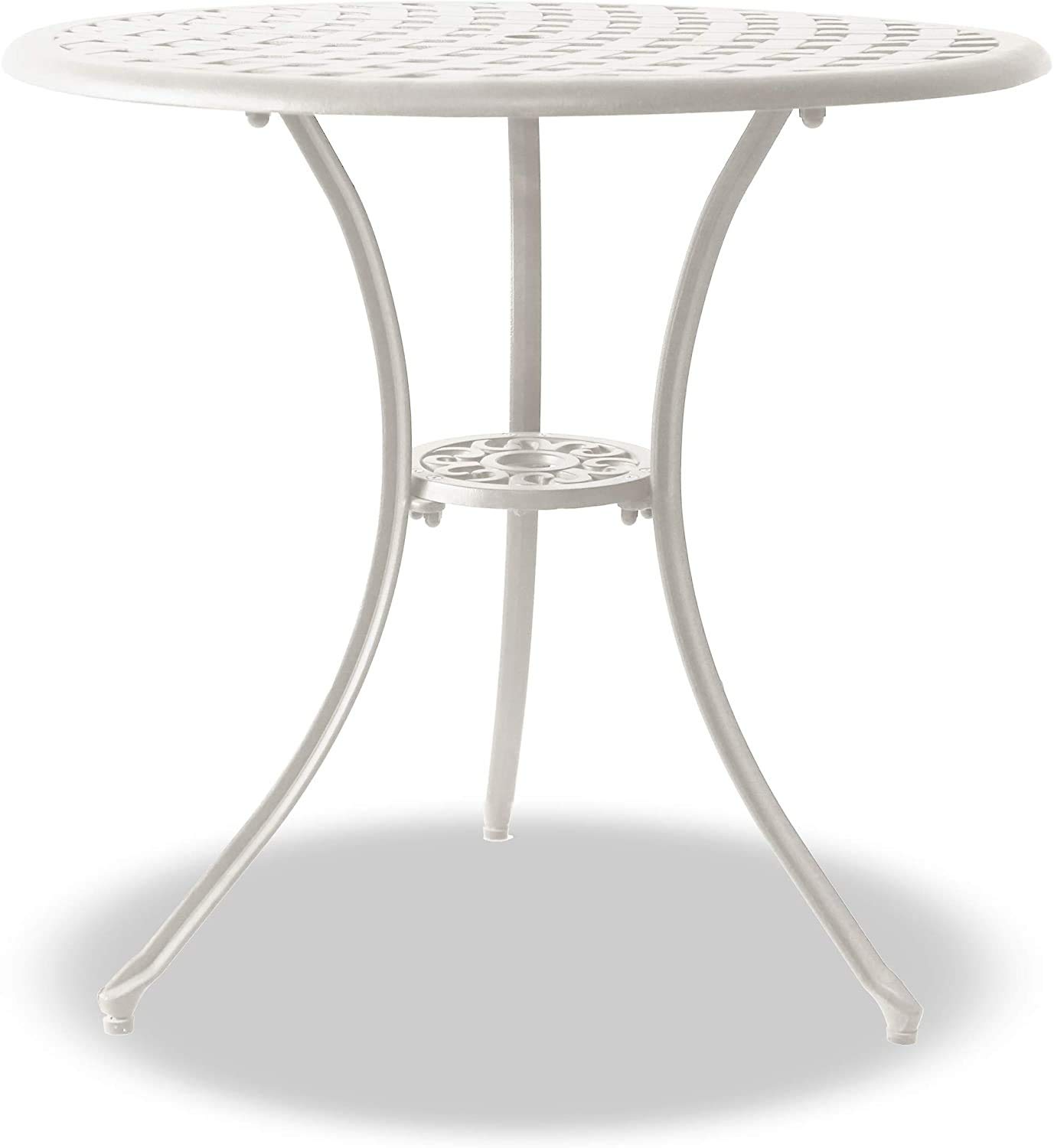 Homeology OSHOWA Garden & Patio White Cast Aluminium Bistro Table