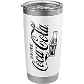 Coca-Cola Vintage White Drink Logo Bottle Stainless Steel Insulated Tumbler