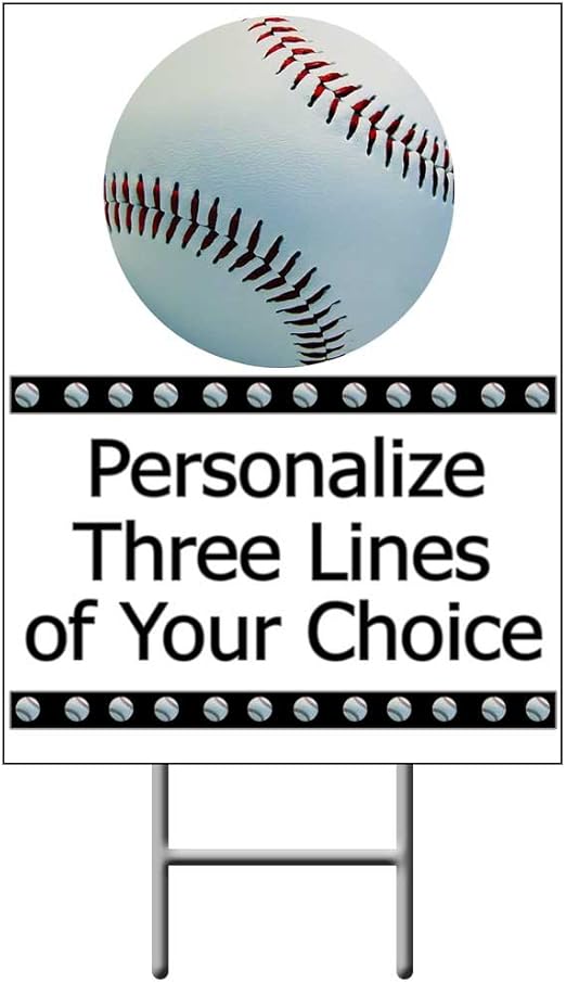 Baseball Yard Sign (Each) Customized by Partypro Health