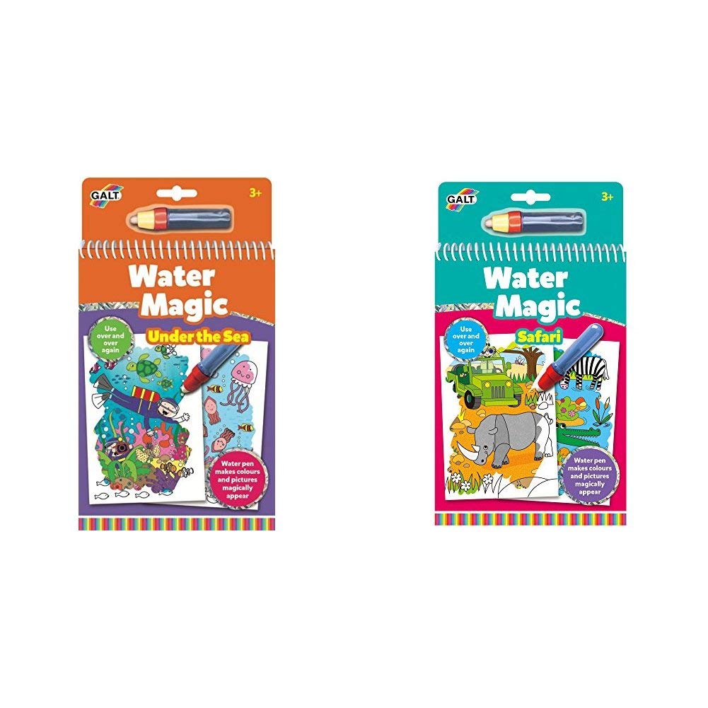 Galt Toys Water Magic Under The Sea and Water Magic Safari, Colouring Books for Children Bundle