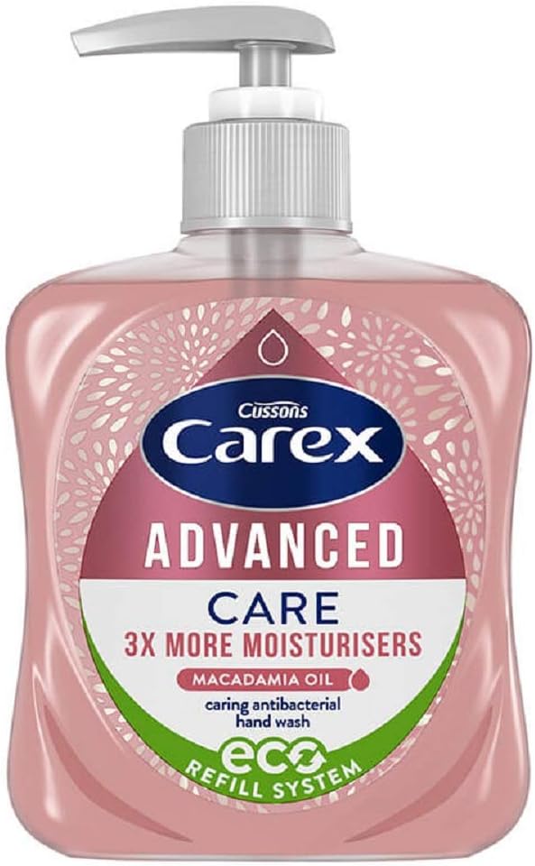 Carex Advanced Care Macadamia Oil Antibacterial Hand Wash, 3x More Moisturisers, Clean & Protect Hands, Bulk Buy, Pack of 6 x 250ml