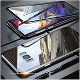 DoubTech Case for Samsung Galaxy S8 Cover Magnetic Adsorption Tech Front Back Tempered Glass Unibody Design Powerful Magnets Built-in Frame 360 Degree Protection Shockproof Metal Flip Cover