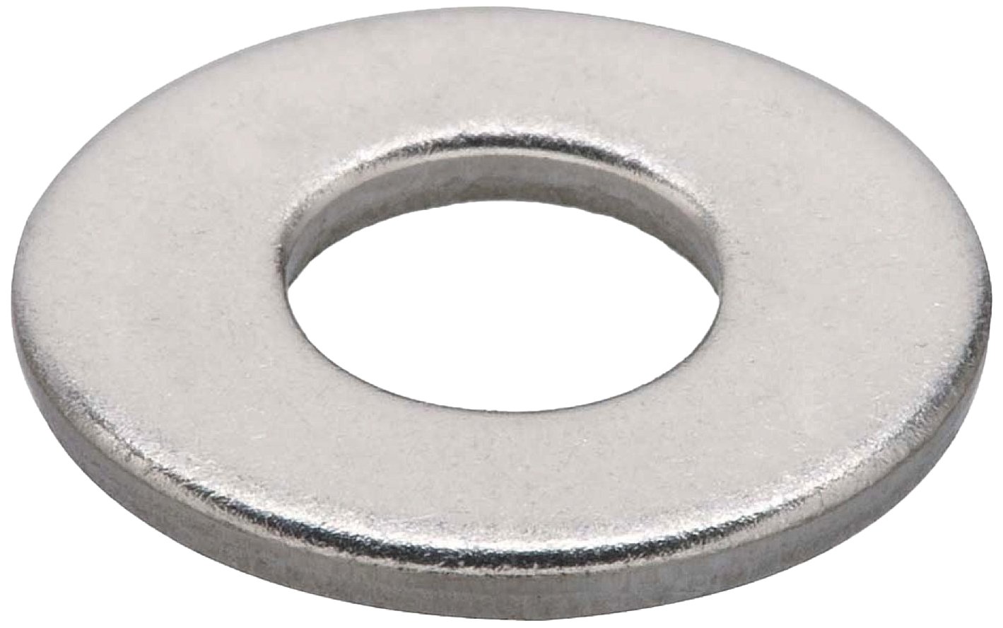 316 Stainless Steel Flat Washer, Plain Finish, Meets DIN 125, M6 Hole Size, 6.4mm ID, 12mm OD, 1.6mm Nominal Thickness (Pack of 100)