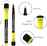CNMTCCO 12 Magnetic Whiteboard Markers & Eraser Set Fine Tip Dry Wipe Pens view 2