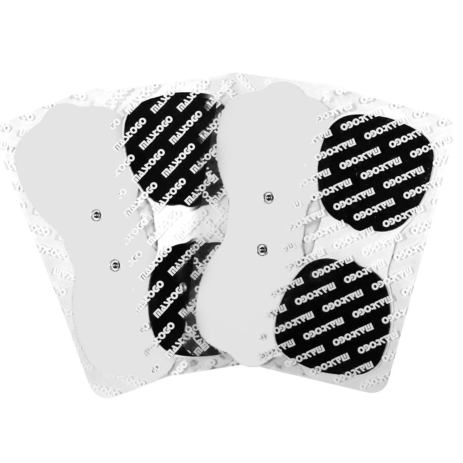 Photo 1 of MASTOGO Tens Unit Wireless Electrode Pads, Replacement Electrode Pads with Standard 3.5mm Snap-on Connectors(4PCS/Set) (White)