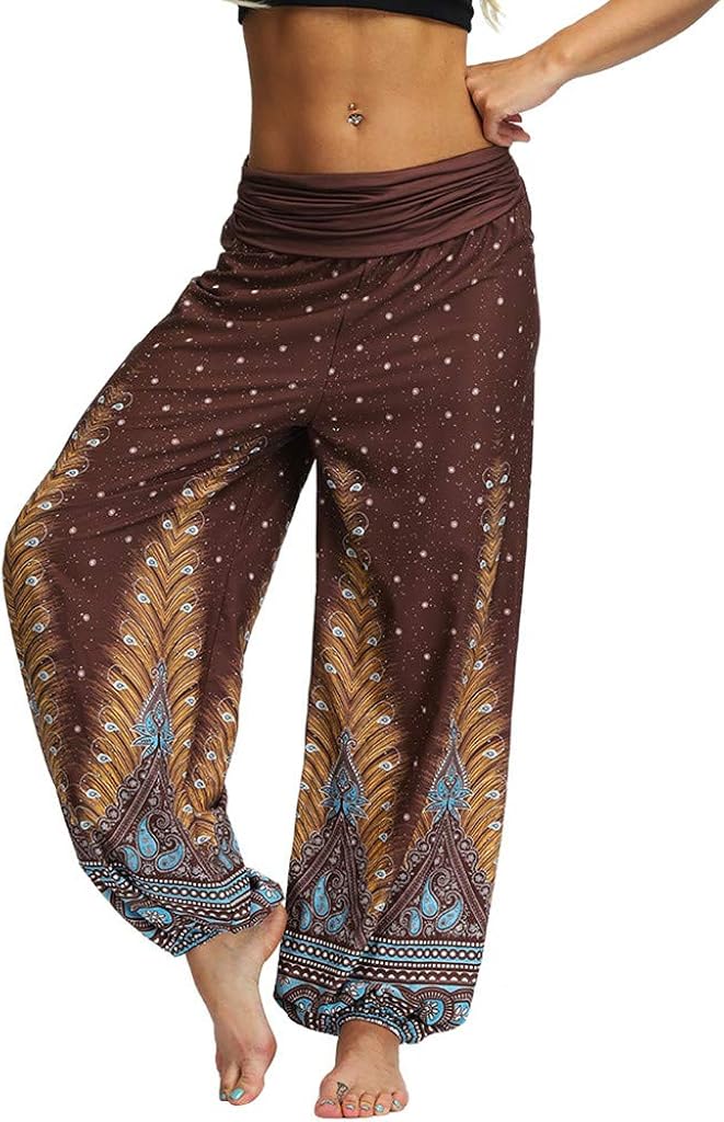 VEZAD Women's Harem Pants Yoga Pants Plus Size Solid Color Casual Loose Trousers: Clothing