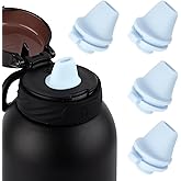 Gosknor 4pcs Bite Valve Replacement for Ello Cooper 22/32oz Stainless Steel Water Bottle, Water Bottle Mouthpiece BPA Free Silicone Cap Lid Spout for Ello Cooper 18/22/32/40oz Accessories Parts(Blue)