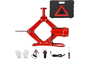 STANDTALL Electric Scissor Car Jack Kit for Tire Change for LED Light for Night - Simple Installation Instant Use Automatic O