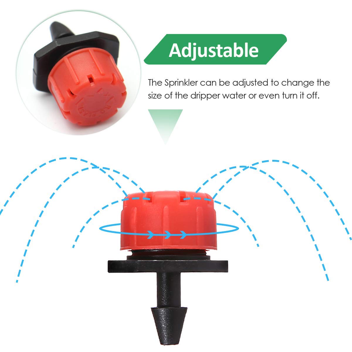 Acquaverde 100x Gocciolatori Per Irrigazione A Goccia