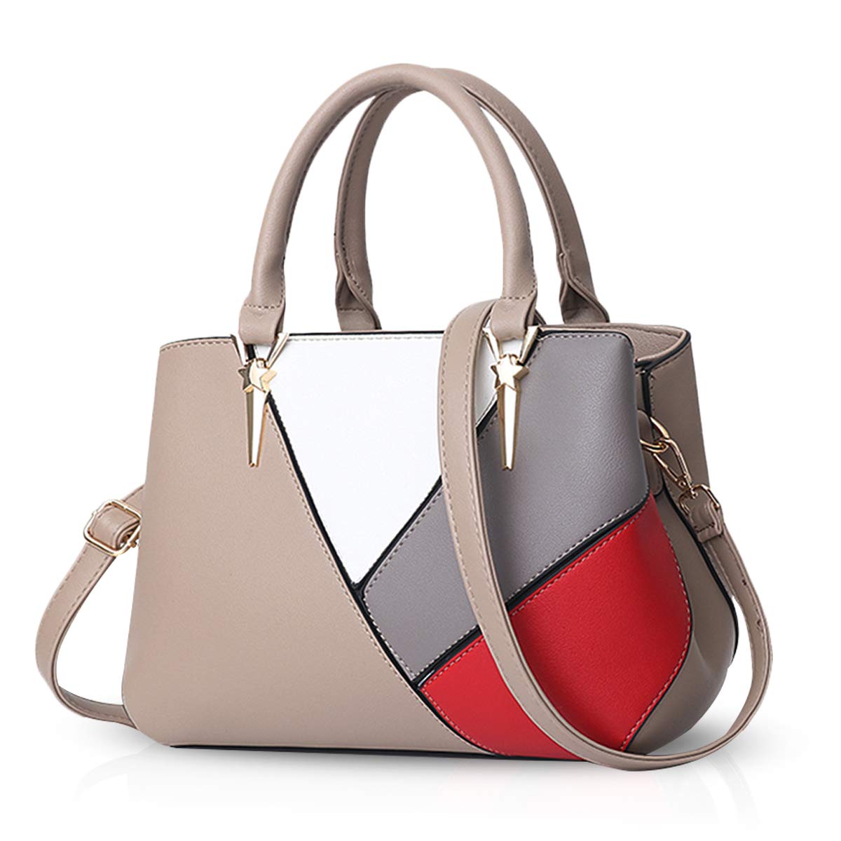 NICOLE & DORIS Handbags for ladies womens handbag splicing color crossbody bags the latest trends Khaki