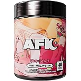 Gamer Supps AFK+&reg; (with Melatonin): Razzz Berry Sorbet - 40 Servings - Keto Friendly Magnesium-Focused Sleep Support Supplement, Apigenin, Sugar Free