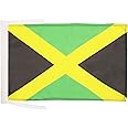 Jamaica Flag 18'' x 12'' cords - Jamaican SMALL flags 30 x 45cm - Banner 18x12 in - AZ FLAG