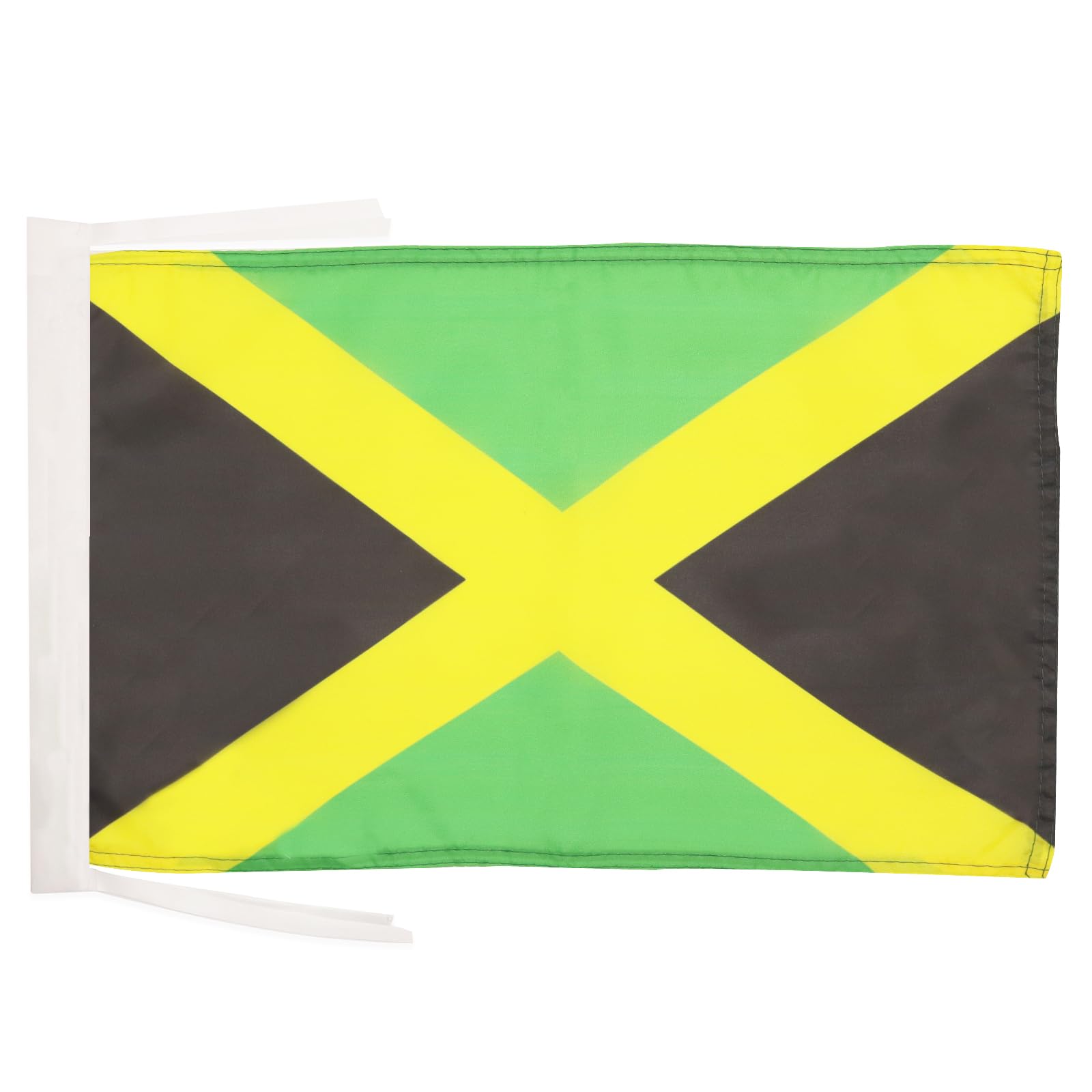 AZ FLAG - Jamaica Flag - 18'' x 12'' - 100% Polyester Jamaican Small Banner with Two Cords - Fade Resistant - Vivid Colors - 18x12 in - 45x30 Cm โ image 1