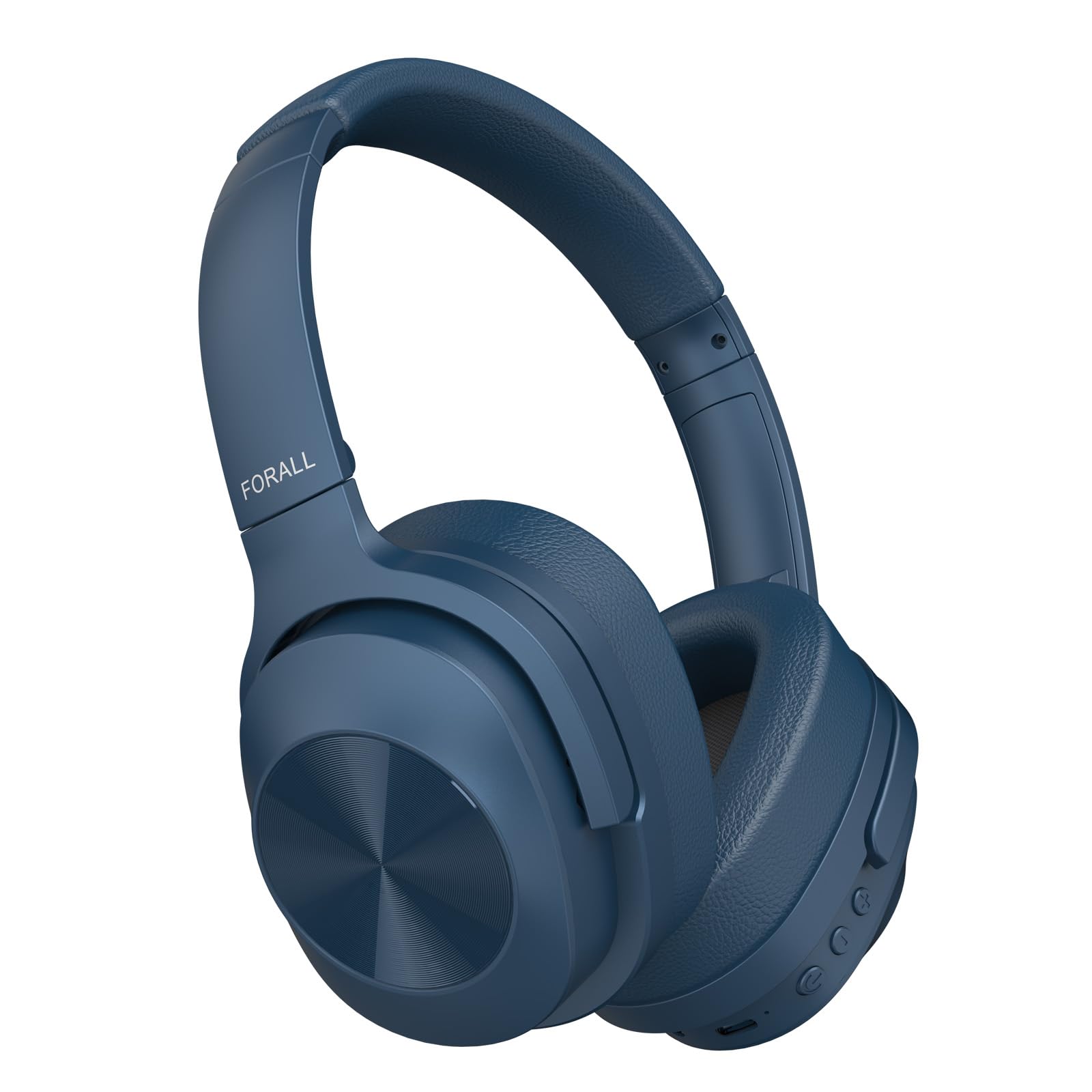 Photo 1 of FORALL Active Noise Cancelling Headphones, Over Ear Wireless Bluetooth Headphones, Hi-Res Audio, Deep Bass Memory Foam Ear Cups, 40H Playtime for Travel Home Office - Blue