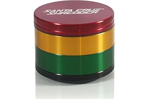 Santa Cruz Shredder Metal Spice Grinder Made in USA (Large (2.7 Inch), Rasta)