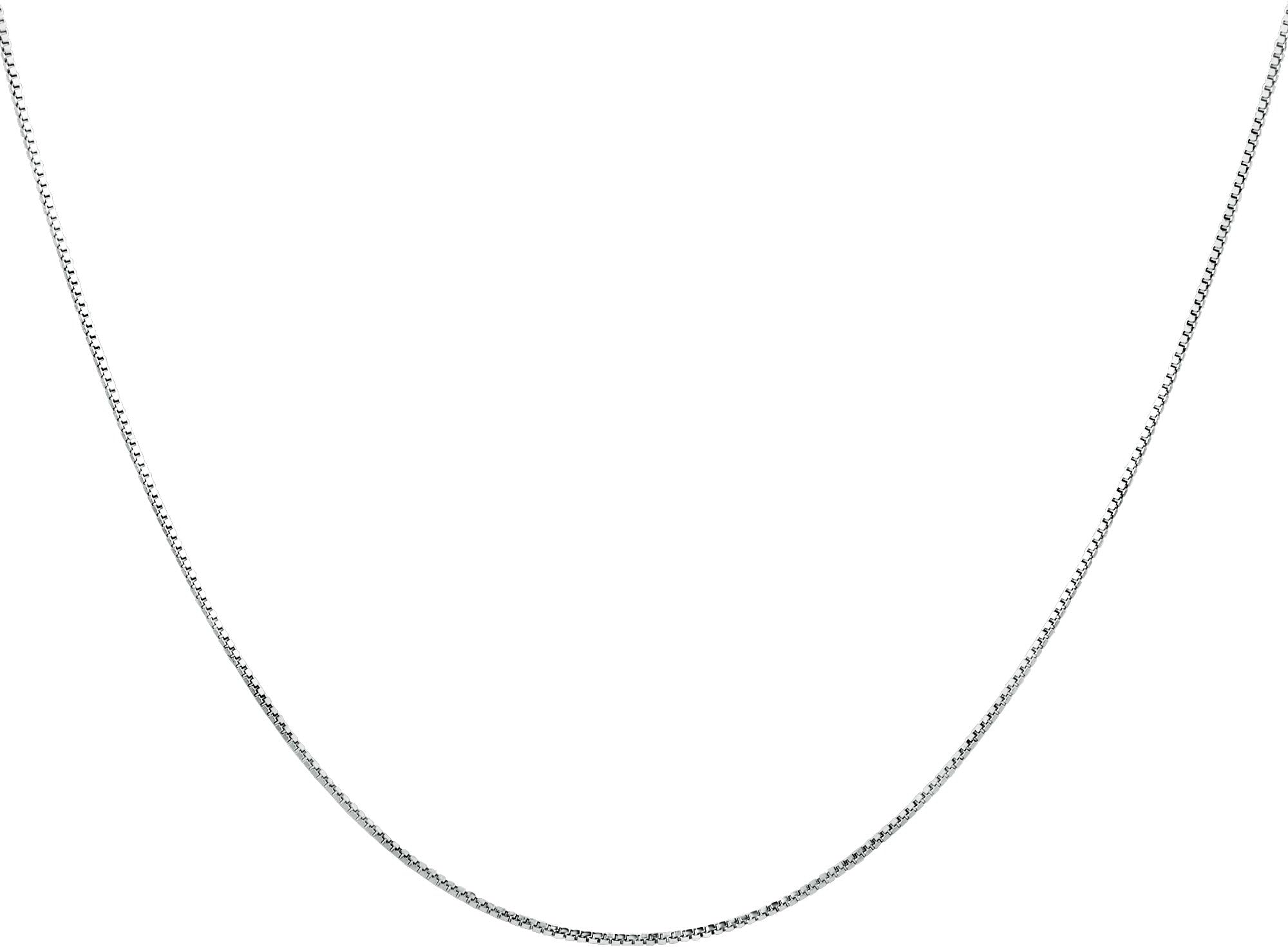 925 Sterling Silver 0.8mm Box Chain Super Thin Strong Italian Crafted Necklace 14-36 inches (Silver)