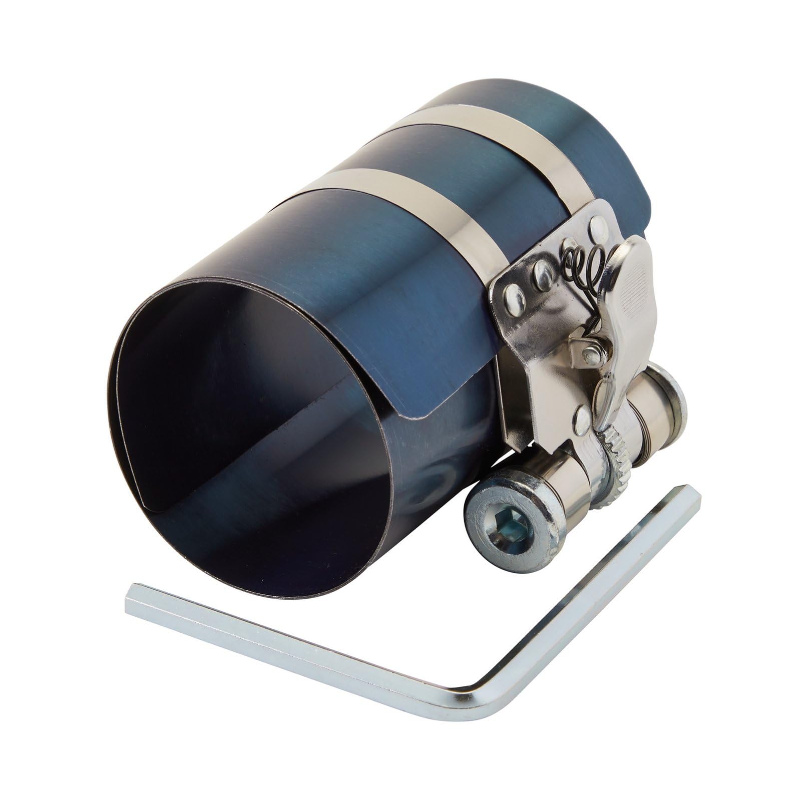 Draper 08444 Piston Ring Compressor, 50-175mm, Height 4", Silver and Blue