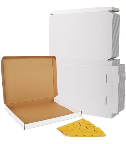 ECT-32 Boxes MEBRUDY 25-Pack 12x9x2 Inch Shipping Boxes - White ...