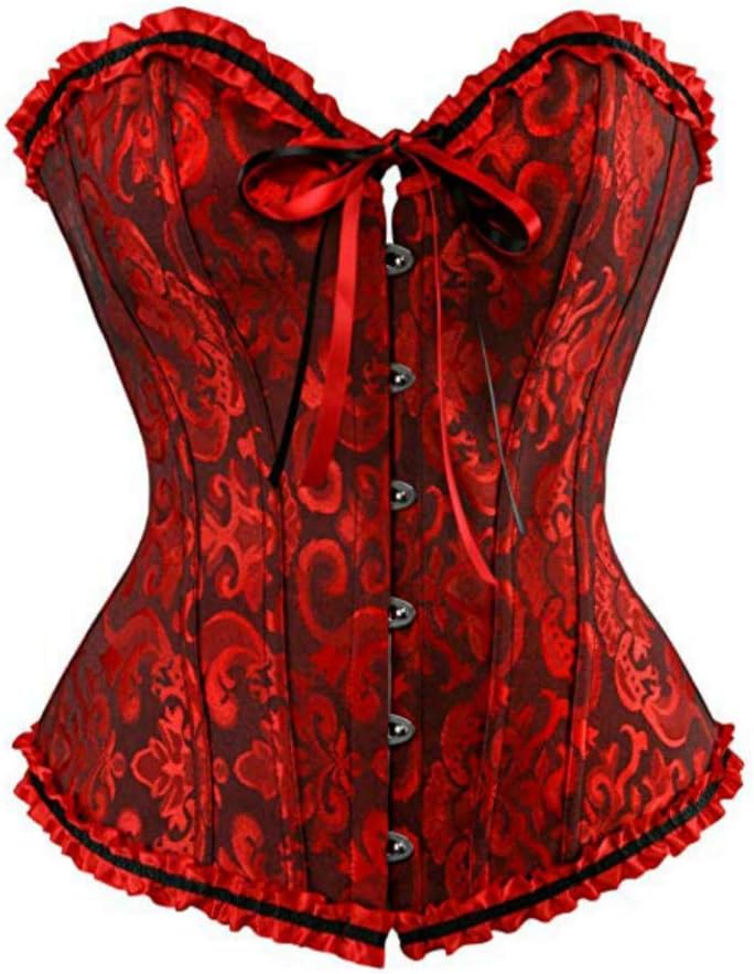 KelvryPlus Size Sexy Bridal Lingerie Bustier Boned Corset + G-String