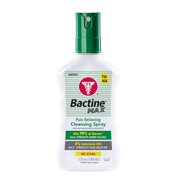 BACTINE MAX PAIN RELIEVING ANTISEPTIC SPRAY WITH LIDOCAINE,...