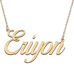 HUAN XUN Customized Custom Simple Any Name Necklace