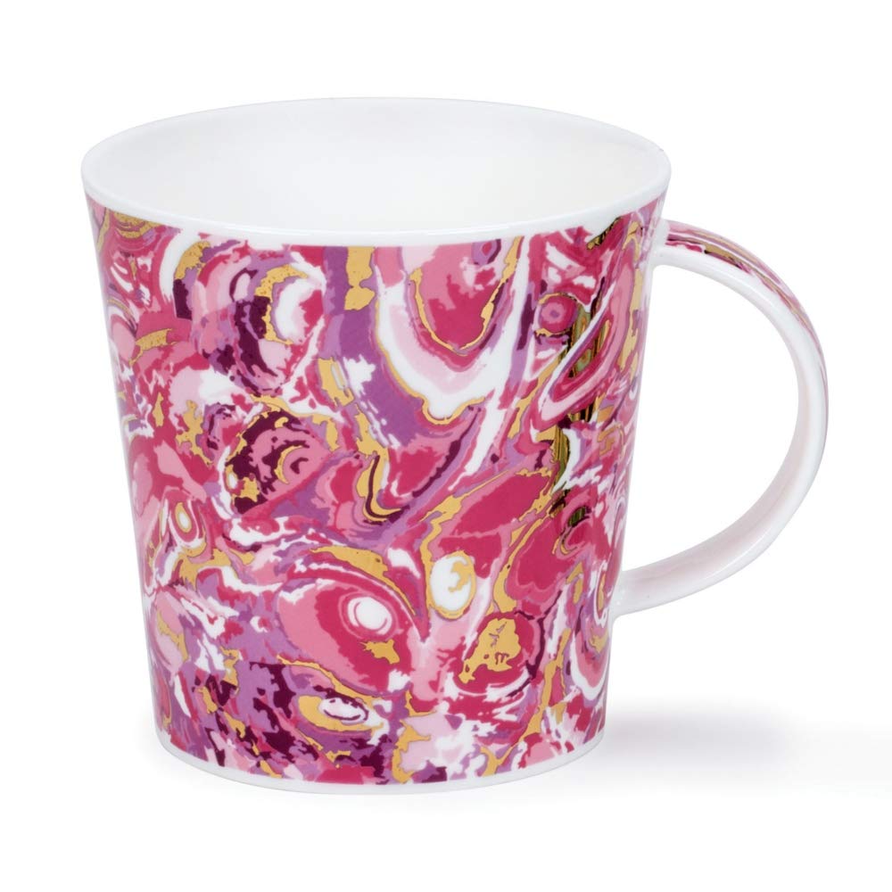 CA-Pino-XX Pink Onyx 22 Carat Gold Decorated Bone China Mug - Cairngorm Shape 0.48l