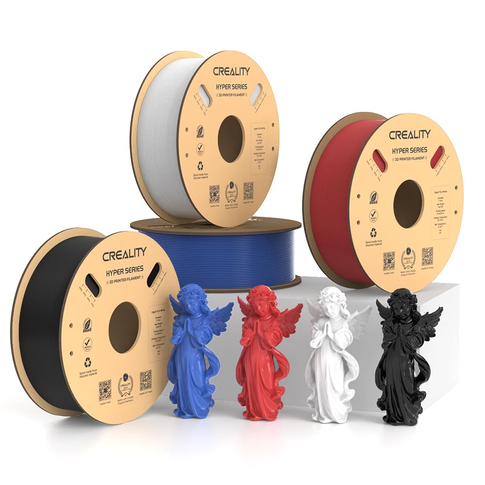 Photo 1 of Creality Hyper PLA Filament Bundle 4KG, Up to 600mm/s High Speed 3D Printer Filament PLA, No-Tangling Stronger Toughness Fit Most 3D Printers