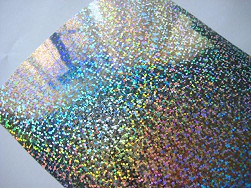 Silver 22x24cm Iron on Holographic Sequins Hotfix Paper Transfer Vinyl Diecut Good Crafted DIY Ideas