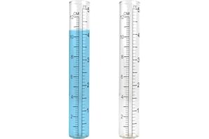 TBWHL 2pcs 5" Capacity Rain Gauge Glass Replacement Tube for Yard Garden Outdoor Home