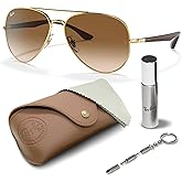 Ray-Ban RB3675 Pilot Shaped Sunglasses for Men & Women with Official RAYBAN Eyewear Kit