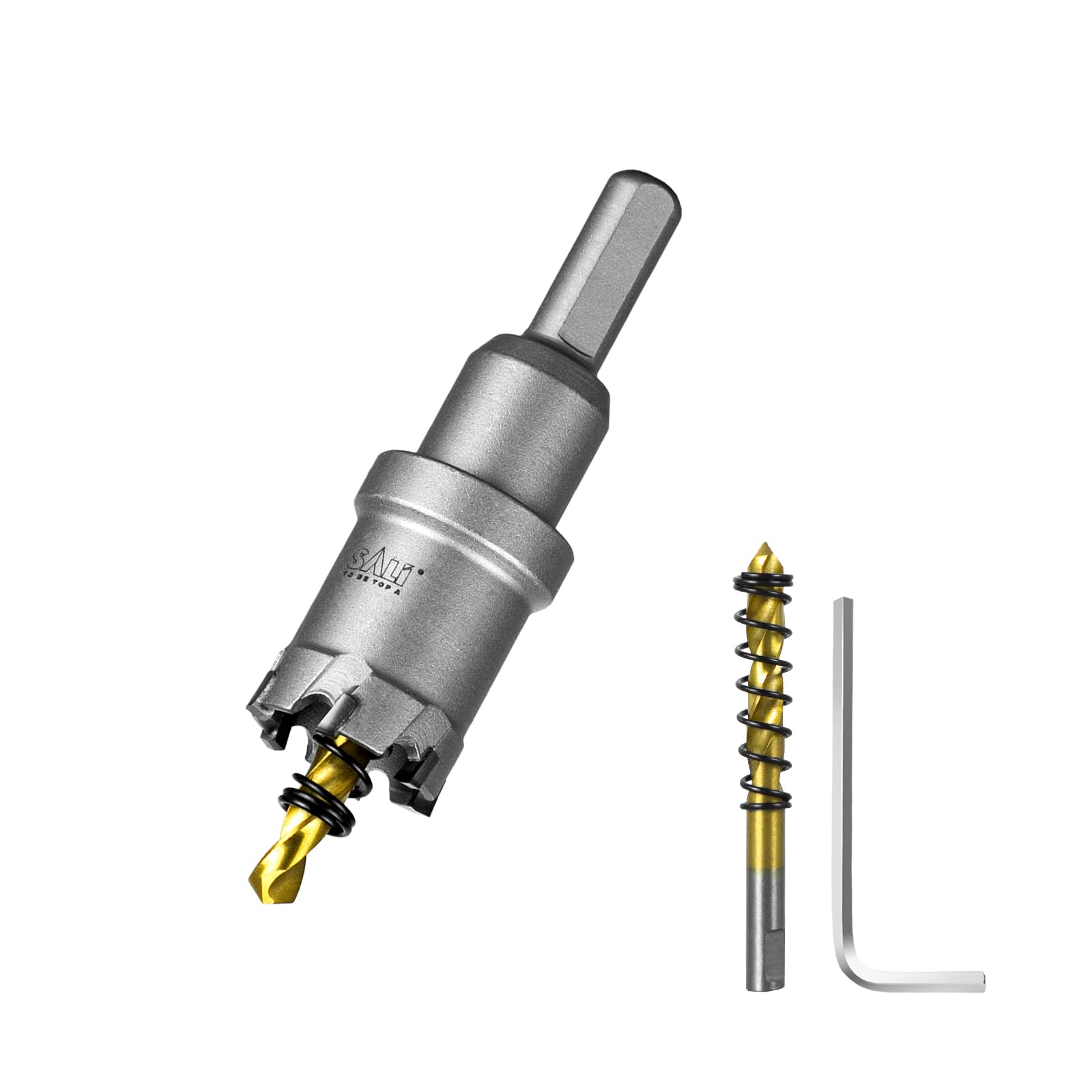 SALI 超硬 ホールソー 穴あけ ステンレス 25mm 切削工具 ホールカッター ドリルビット 電動ドリル ドライバー対応 石膏ボード・プラスチック・木材・合板・鉄板・アルミ板適用 組み立て簡単 の商品画像
