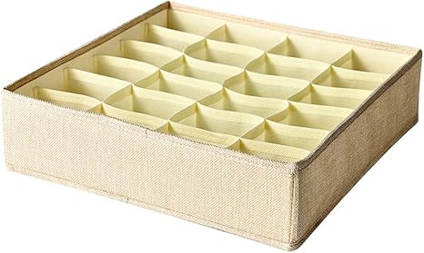 Amazon Mjartoria 下着収納ボックス 下着収納ケース 収納ボックス 折り畳み 引き出し仕切り 衣類用 不織布 ブラ 下着 靴下 小物収納 防虫 防塵 通気 収納简单 水洗い 家庭用 新生活 24マス カーキー 33 33 9cm 衣類用引き出し仕切り オンライン通販