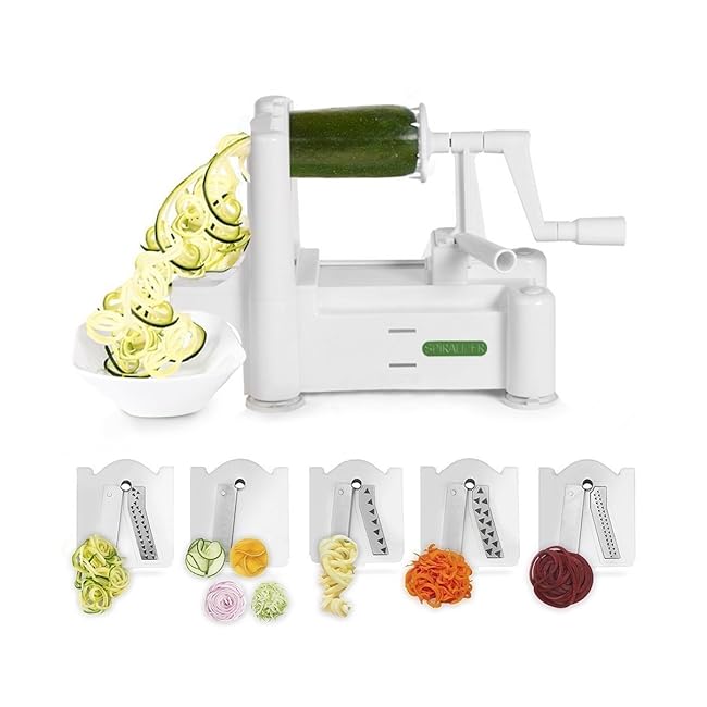 Spiralizer 5-Blade Vegetable Slicer, Strongest...