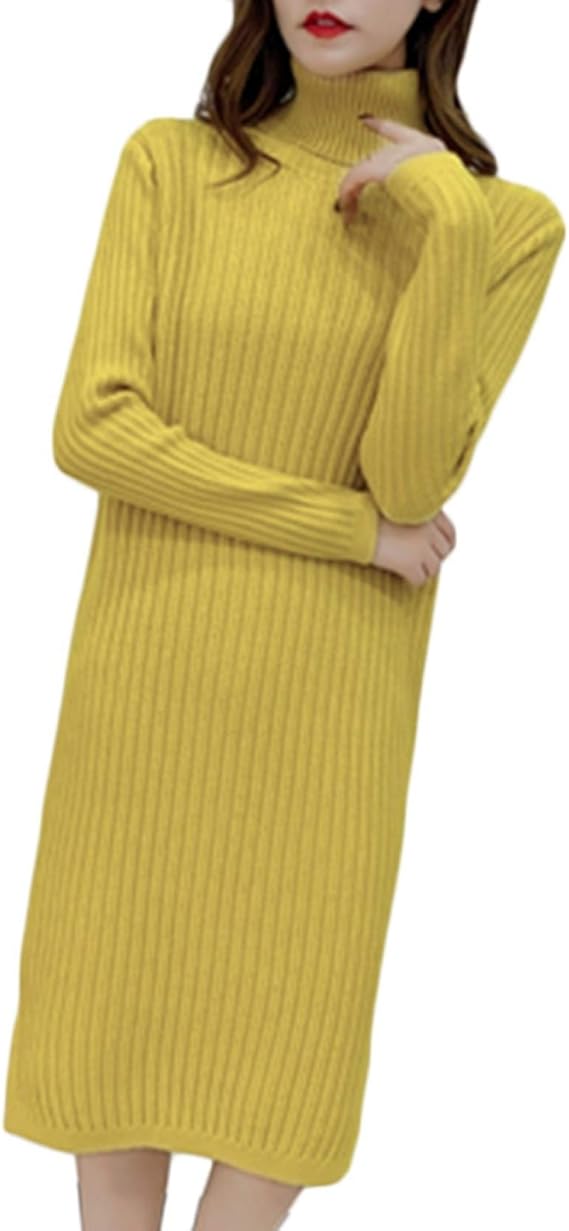 Amazon Co Jp ワンピース レディース ニット セーター ロング 秋冬 長袖 ニットワンピース 着 せ ふんわり Aライン タートルネック セーターワンピース マキシ丈 かわいい 日常 外出する 通勤 お出かけ 細身 保温 ロングワンピース 服 ファッション小物