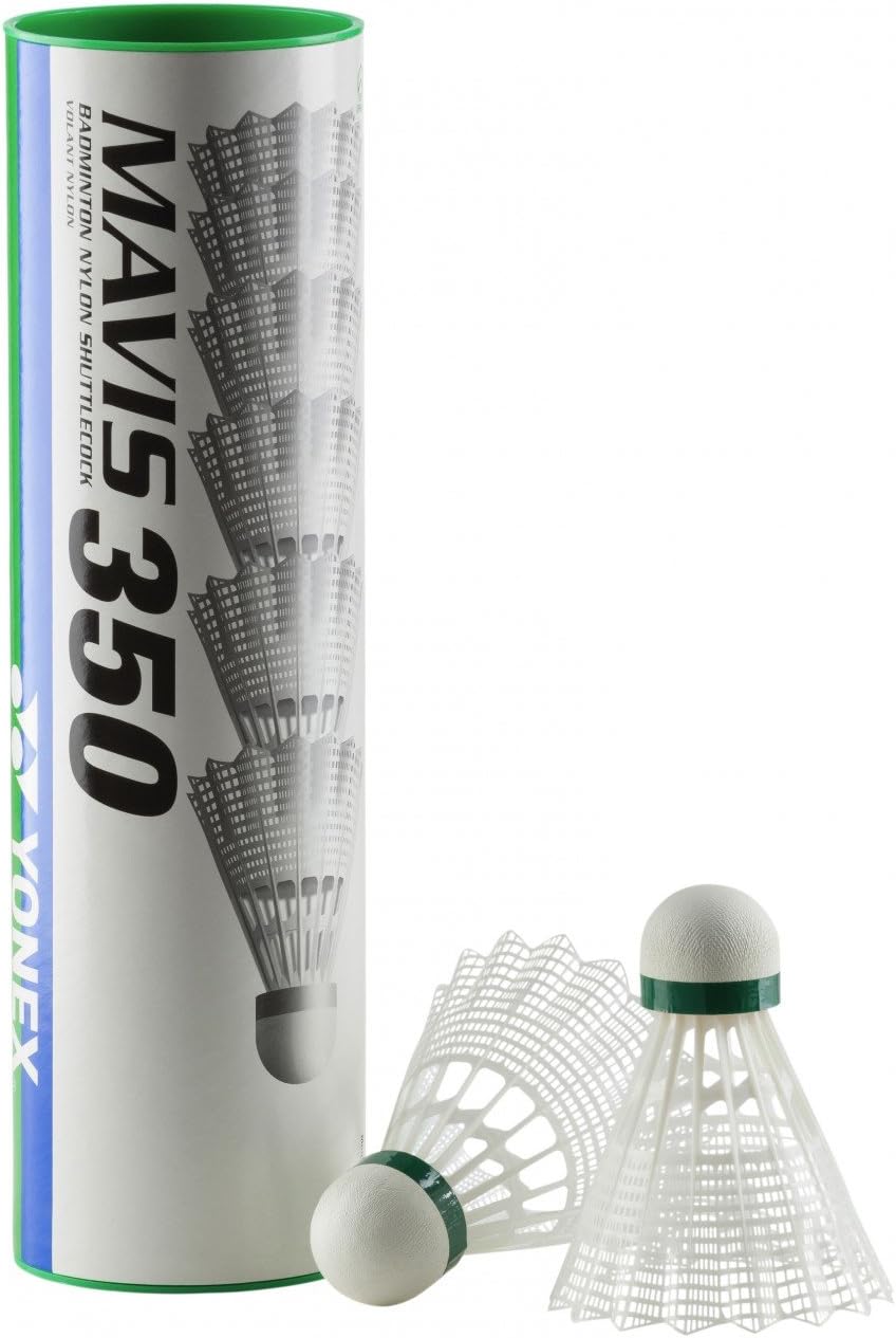 YONEX Mavis 350 White Medium Speed (1/2 dz Tube) : Badminton Shuttlecocks : Sports & Outdoors