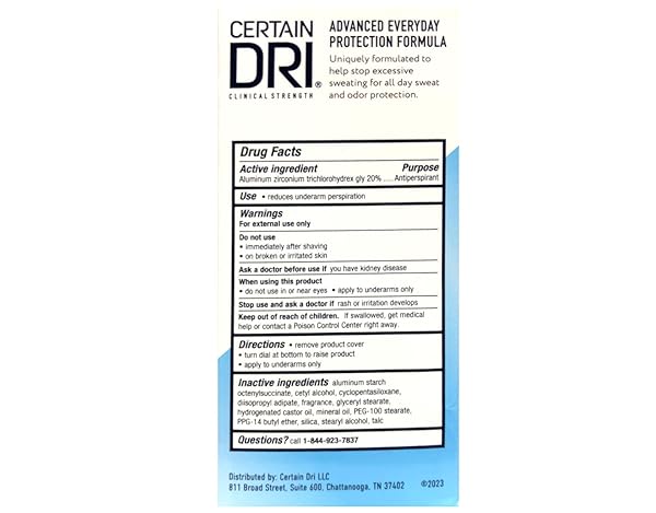 CERTAIN DRI A.M. UNDERARM REFRESHER-2.6 OZ,