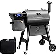 Z GRILLS Wood Pellet Grill Smoker with PID 2.0 Controller, 459 SQ.IN, 450°F Max Temperature, 8 in-1 BBQ Grill, LCD Screen, Meat Probes, Rain Cover, Backyard Camping Bake and Roast, 450E
