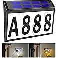 T-SUNUS House Numbers Light up Solar Powered LED Sign Plaque 3000K Warm & 6000K White Outdoor Waterproof Emergency Address Au