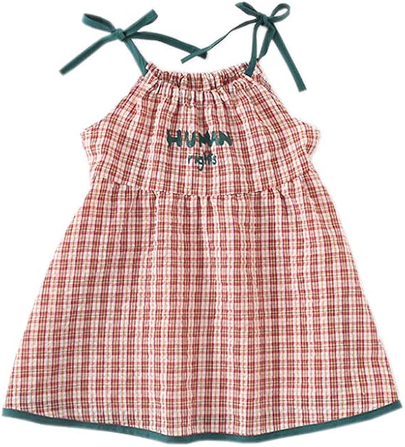 Amazon Co Jp Mornyray Mornyray 子供 ワンピース ベビー服 スカート 子供ドレス 女の子 チェック柄 子供服 袖なし 吊りスカート コットン オシャレ ガールズ お姫様 誕生日 夏 普段着 旅行 グリーン 80cm 服 ファッション小物