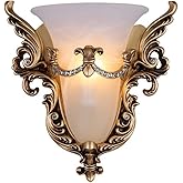 Qufute Unique Glass Wall Sconce Light Vintage Glass Wall Light Angel Wings Style Mid Century Modern Wall Light Frosted glassW