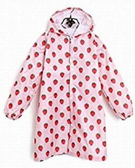 Amazon Co Jp 子供 こども レインコート ポンチョ キッズ 男の子 女の子 雨 雪 対応 雨具 いちご 苺 ピンク ホーム キッチン