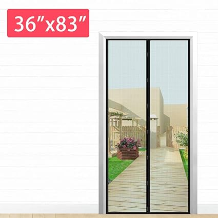 Building Supplies Doors Magnetic Screen Door Full Frame Magic Mesh