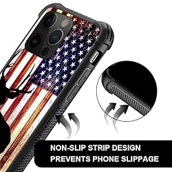 TnXee Compatible with iPhone 14 Pro Case,Deer Flag