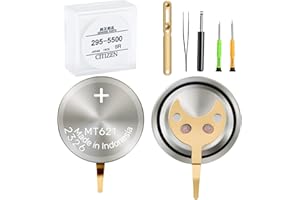 YUFEEI 𝟐𝟗𝟓-𝟓𝟓𝟎𝟎 𝐖𝐚𝐭𝐜𝐡 𝐁𝐚𝐭𝐭𝐞𝐫𝐲 Compatible with Citizen Eco-Drive 295-5500 MT621 Fits 8510 8511 8512 8515 8625 8626 8627 8628 8629 8651 Sealed Capacitor Rechargeable Battery