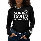 Long Sleeve Shirts for Women - Womens Christian Graphic Tees Religious Sayings Inspirational Tee Tops