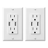 DEWENWILS 2-Pack USB Outlet, 5.0A Dual High Speed