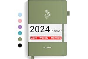 Forvencer 2024 Planner, Daily Weekly & Monthly Planner 2024-2025, 12 Months Calendar Agenda Planner Organizer Notebook, Simplified Portable Schedule Book for Men Women, B5 7" x 10"