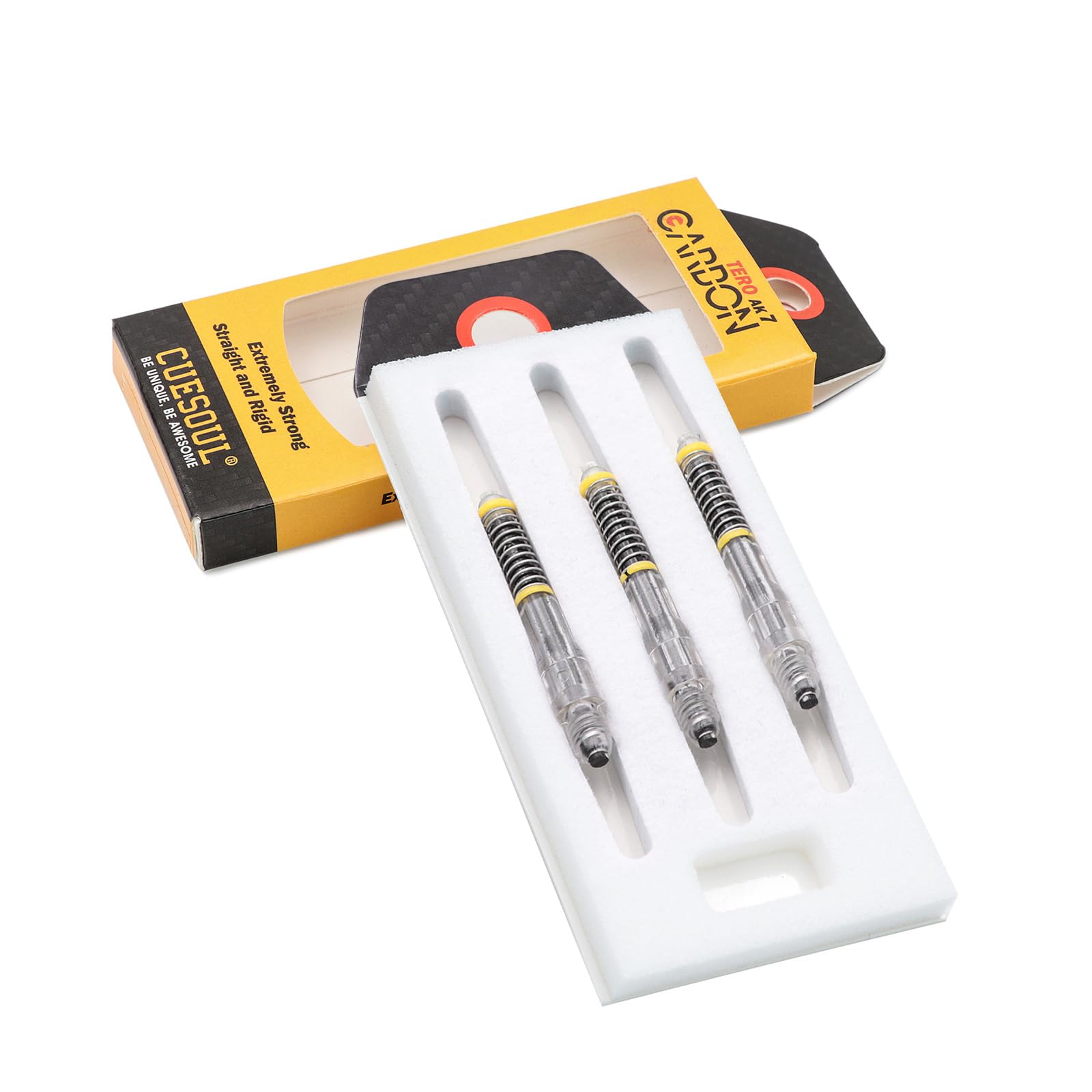 CUESOUL TERO AK7 Carbon Dart Shafts/Stem Built-in Spring Telescopic,Set of 3 pcs