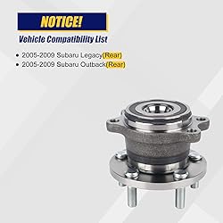 KUSATEC 512293 Rear Wheel Bearing Hub Assembly for