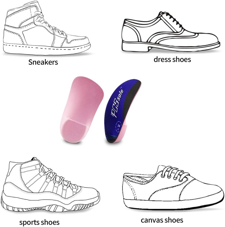 PCSsole 3/4 Orthotics Shoe Insoles High Arch Supports Shoe Inserts for Plantar Fasciitis, Flat Feet, Over-Pronation, Relief Heel Spur Pain  (S:Men5-6/Women6-7): Health & Personal Care